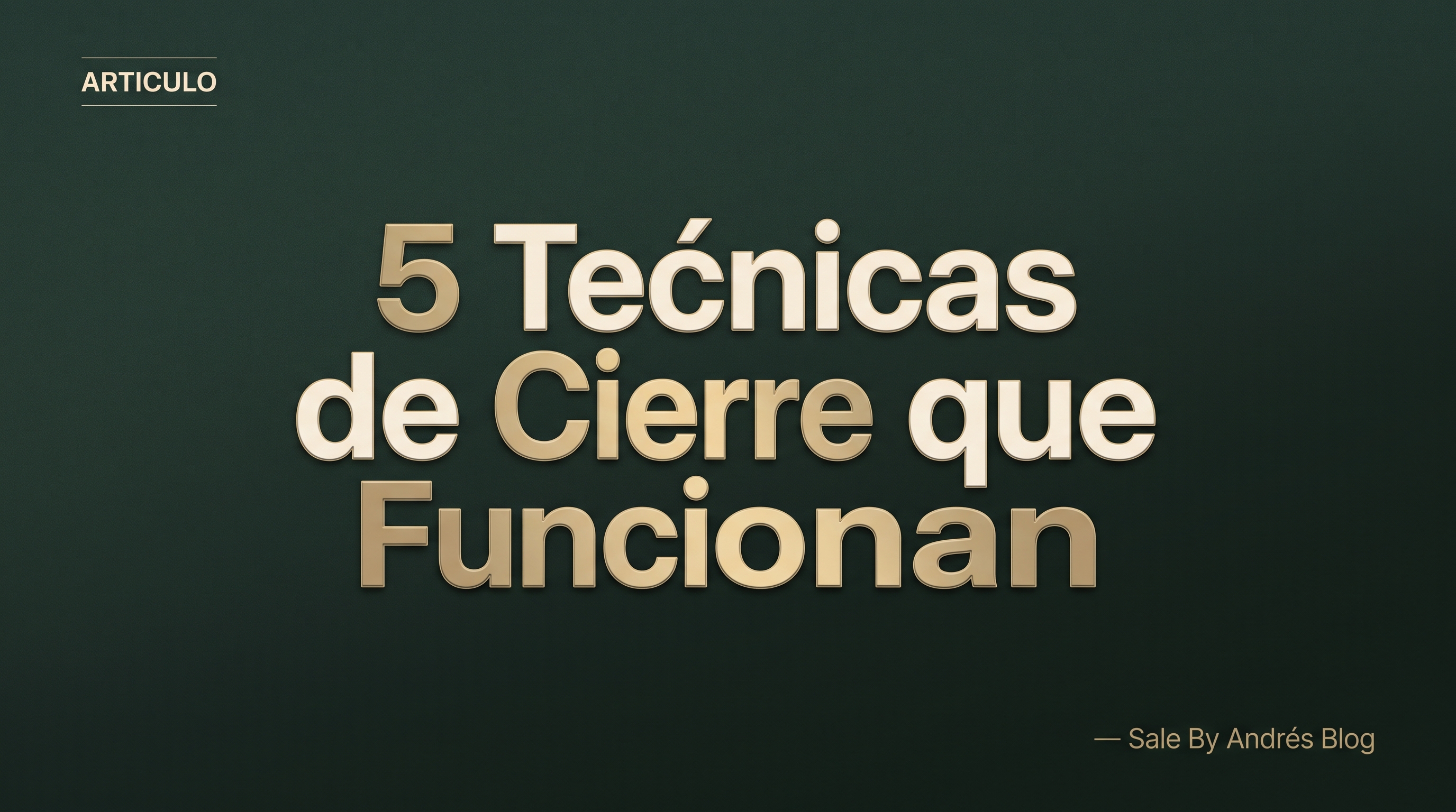 5 Técnicas de Cierre que Funcionan en LATAM (y Cuándo Usar Cada Una)